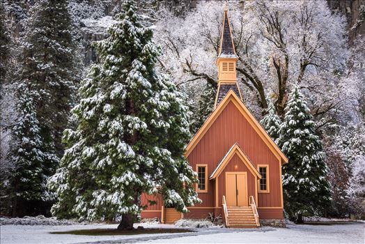 The Little Yosemite Church in Winter - 
