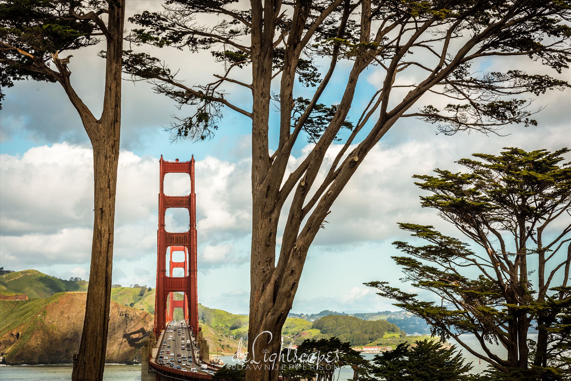Postcard of the Golden Gate Bridge -  by Dawn Jefferson